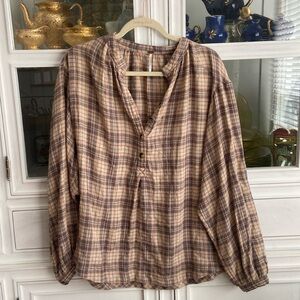Free People flannel top